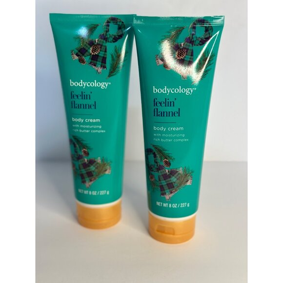 2 Pk Bodycology Feelin' Flannel Body Cream Moisturizing Rich Butter Complex 8oz - Picture 1 of 3